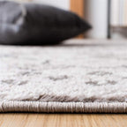 Safavieh Amsterdam Collection Area Rug - 5'1'' X 7'6'', Light Grey & Brown, Moroccan Boho Design, Non-Shedding & Easy Care, Idea
