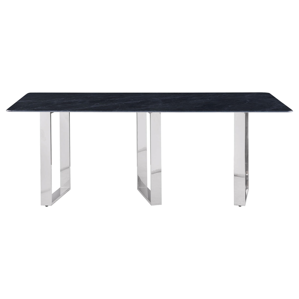 Coaster Home Furnishings Desden 79-Inch Rectangular Sintered Stone Dining Table Grey