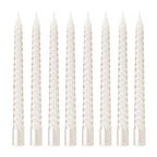 Kemladio 8 pcs 10 inch White Taper Candles, Burning Unscented Tapered Candles 8 hrs, Long Candle Sticks,Dinner Candle,Tall Candl