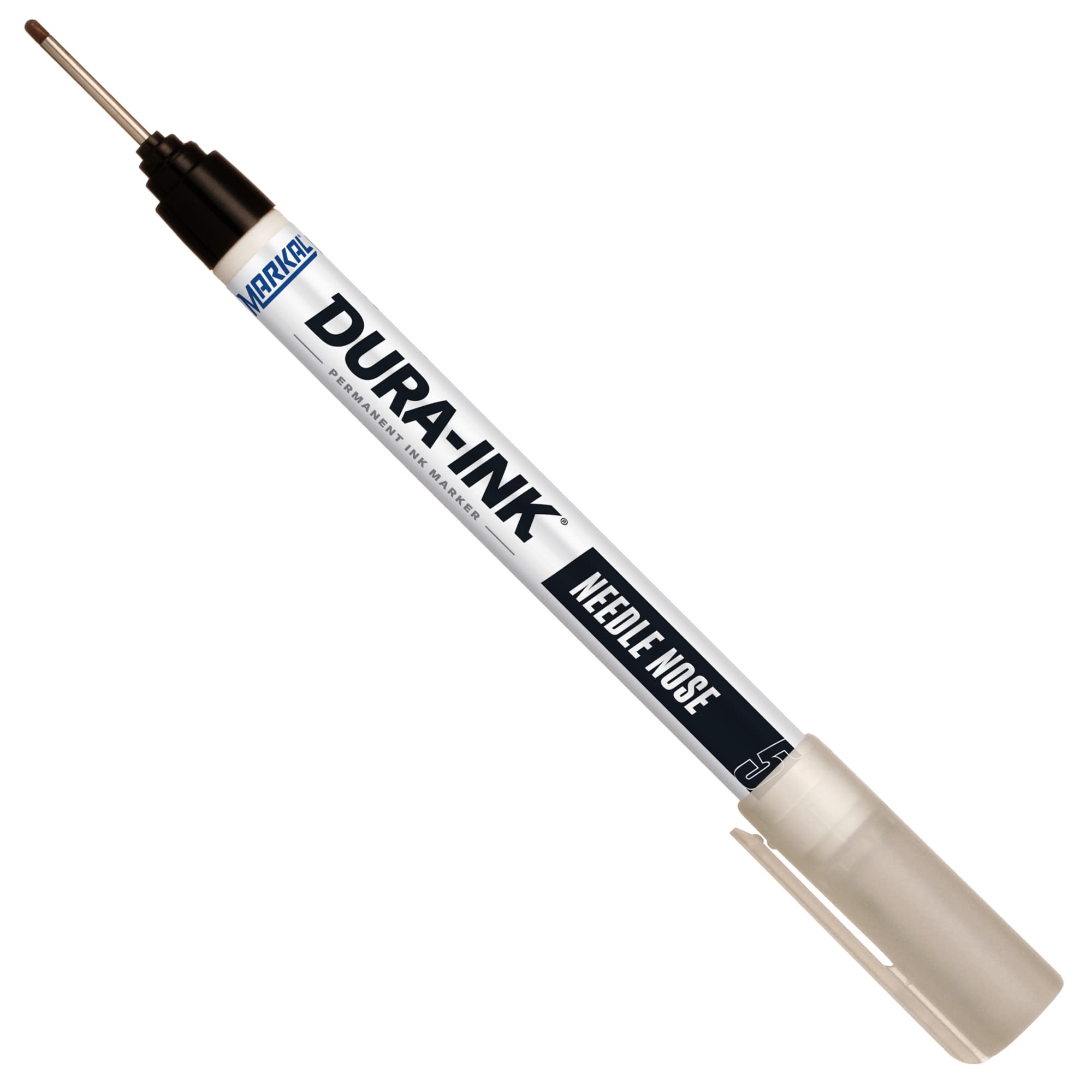 Markal 96520 Dura-Ink Needle Nose Permanent Ink Marker With 1/32' Micro Tip, Wear- And Weather-Resistant, Black Color (12 Marke