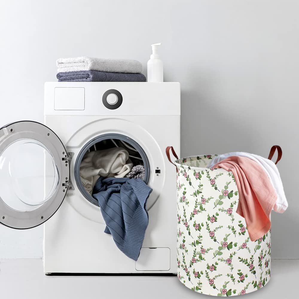 Ntaohamper Large Round Canvas Linen Laundry Hamper,Waterproof Storage Bin For Toys,Books,Clothes,Pets, Laundry Basket, Gift Bask