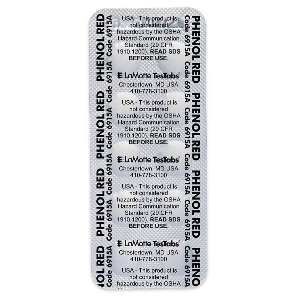 Lamotte 6915A Visual Grade Testabs, Phenol Red, 100 Ct.