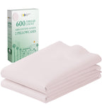 California Design Den Luxuriously Soft Hotel Quality 600 Thread Count, 100% Cotton Set Of 2 Cases, Crisp & Cool Pillow Case King Size Set Of 2, Fits King Pillows (Blush Pink)