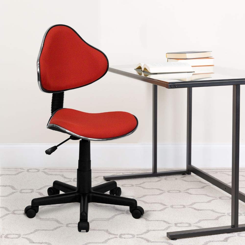 Flash Furniture Whitney Red Fabric Swivel Ergonomic Task Office Chair