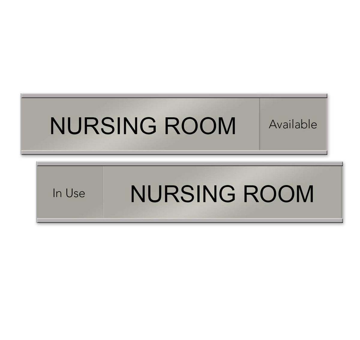 Nursing Room Slider Nameplate And Sign (Silver, 10 X 2)