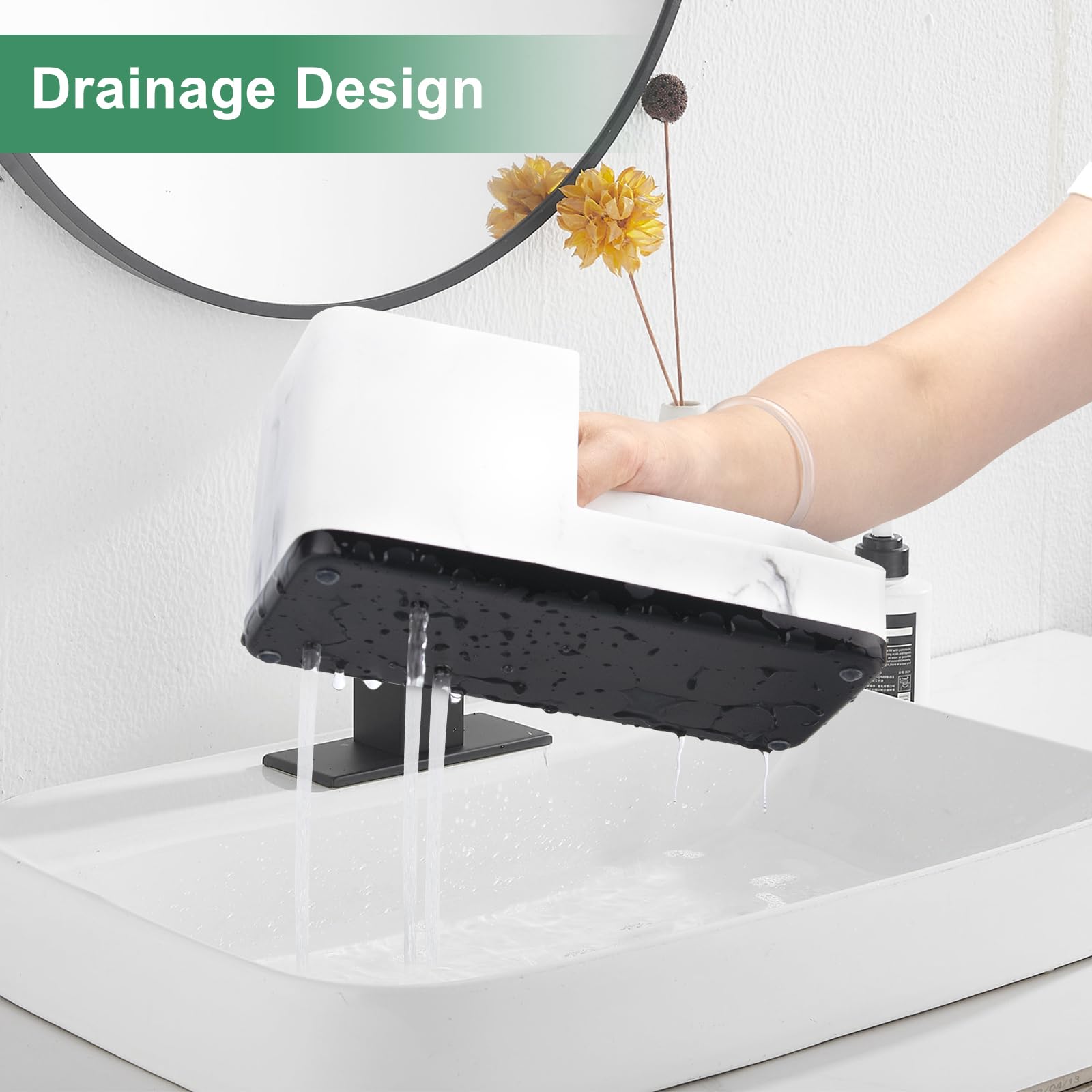 Parkmani Toothbrush Holders For Bathrooms, Bathroom Counter Organizer, Electric Tooth Brushing And Toothpaste Holders, Marble Ba