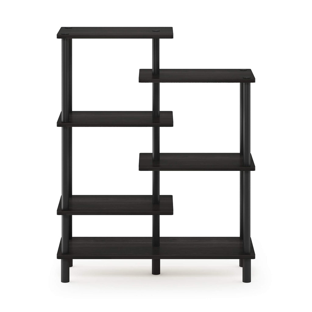 Furinno Turn-N-Tube 6-Tier Accent Display Rack, Espresso/Black