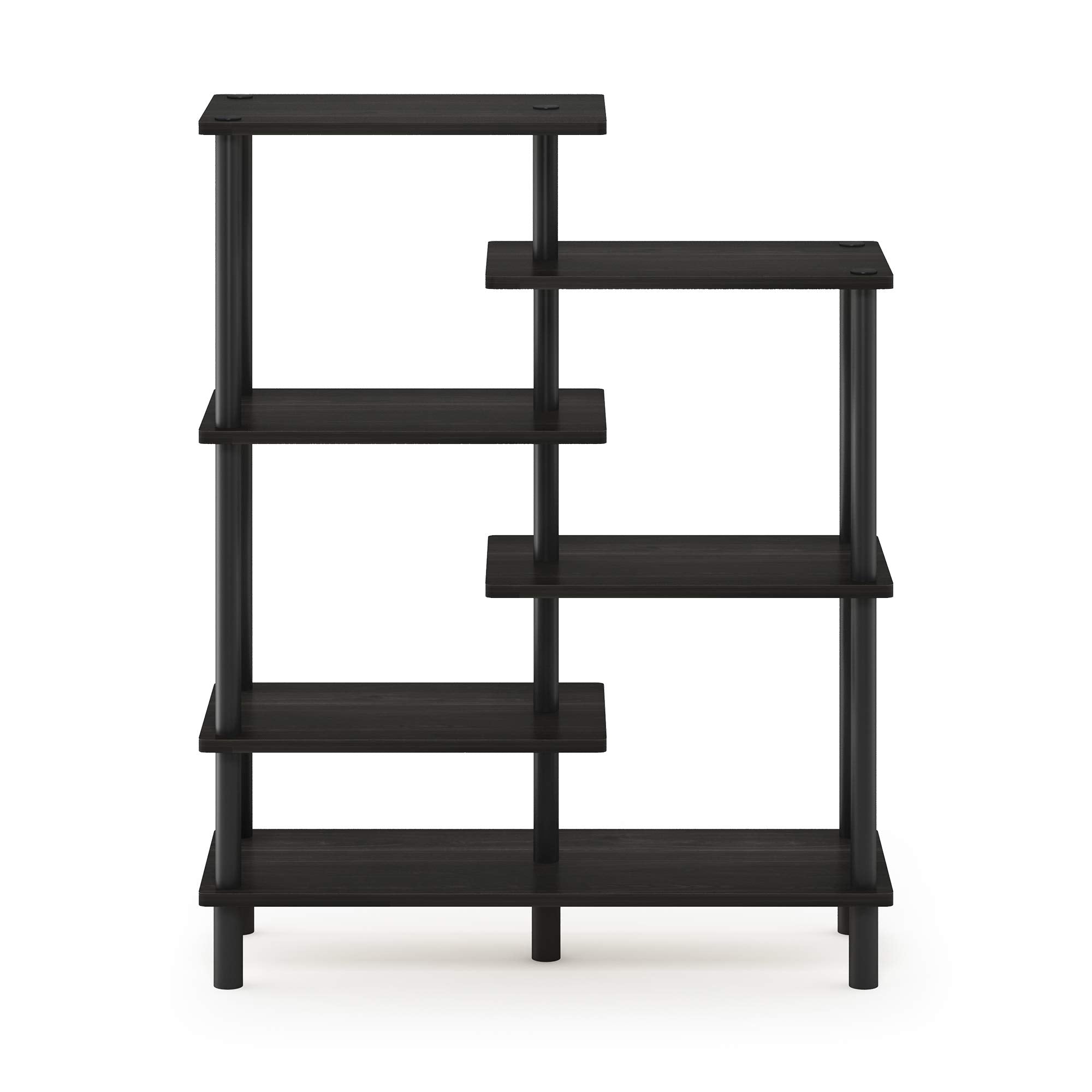 Furinno Turn-N-Tube 6-Tier Accent Display Rack, Espresso/Black