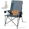 TIMBER RIDGE Oversized Camping Chair with Lumbar Support, Portable Folding Chair Heavy Duty for Adults Supports 450 LBS for Outd