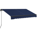 Outsunny 8 x 6.5 Retractable Awning, Patio Awning Sunshade Shelter with Manual Crank Handle, 280gsm UV Resistant Fabric and Al