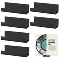 PEUTIER 6pcs Vinyl Record Wall Mount, Acrylic Album Record No Drill Adhesive Tape Vinyl Record Display Holder Stand Racks for Al