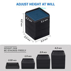 Annkut Bed Risers 4 Inch Heavy Duty, Furniture Risers For Desk Table Sofa Couch Lifts To 1.5?3 Or 4 In, Square Adjustable Risers