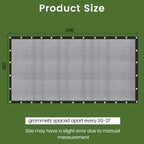 [Windscreensupplyco] 60-70% 10 Ft X 20 Ft Mesh Tarp/Shade Cloth 9-Needle Knitted Heavy Duty Black With Grommets For Green House, Garden, Pergola, Pools, Dump Truck