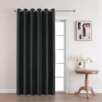 Joydeco Black Out Room Divider Curtains, Black Extra Wide Sliding Door Curtains Living Room Curtains, 1 Panel 70X96 Inch Patio D