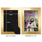 Renditions 4X6 Inch Solid Wood Picture Frame, High Definition Glass And High-End Modern Style Ready For Wall And Tabletop Photo