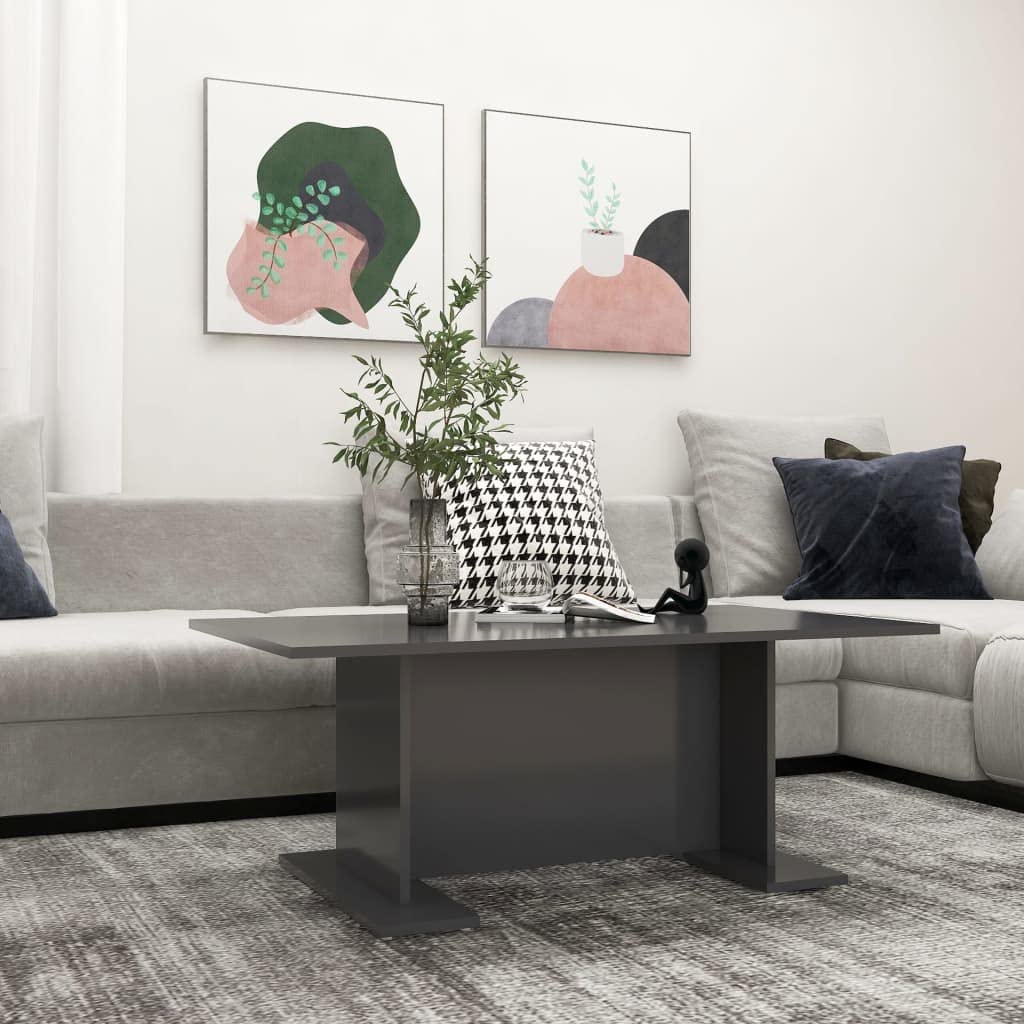 vidaXL Coffee Table Gray 40.7"x23.6"x15.7" Engineered Wood