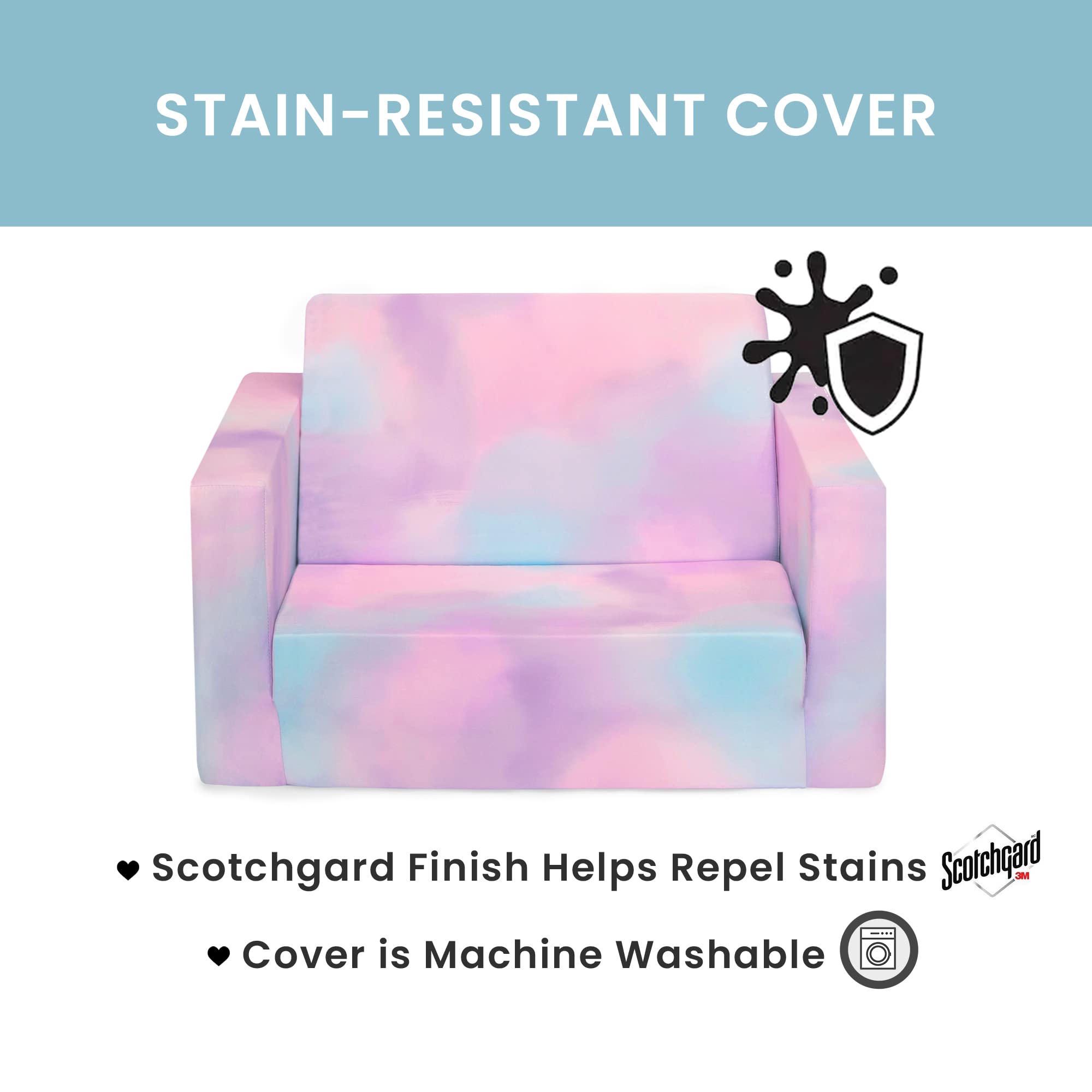 Cozee Flip-Out Chair - 2-In-1 Convertible Chair To Lounger For Kids