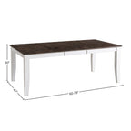 Intercon Kona 42 x 60-78", Grey Standard Dining Tables, Gray & White
