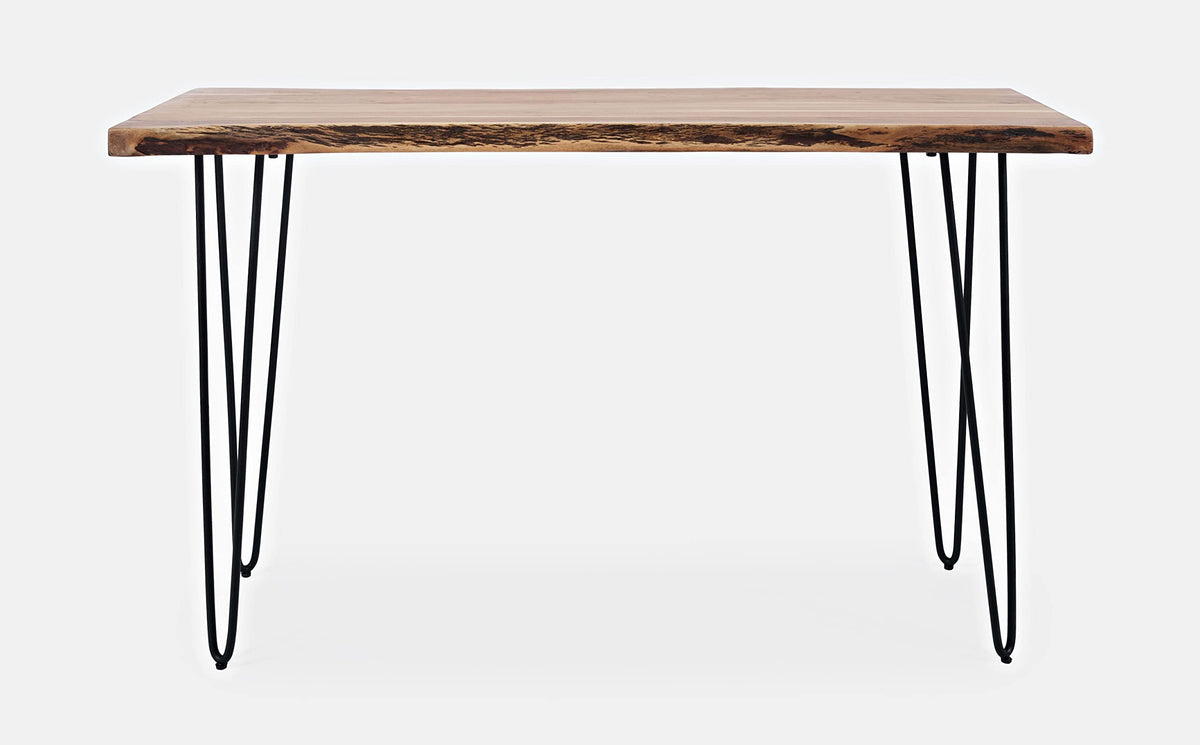 Jofran Nature's Edge 50'' Modern Solid Wood Live Edge Console Sofa Table, Natural