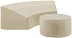 Crosley Furniture Patio Furniture Covers, Waterproof 2-Piece Cover Set for Round Outdoor Sectional, Tan