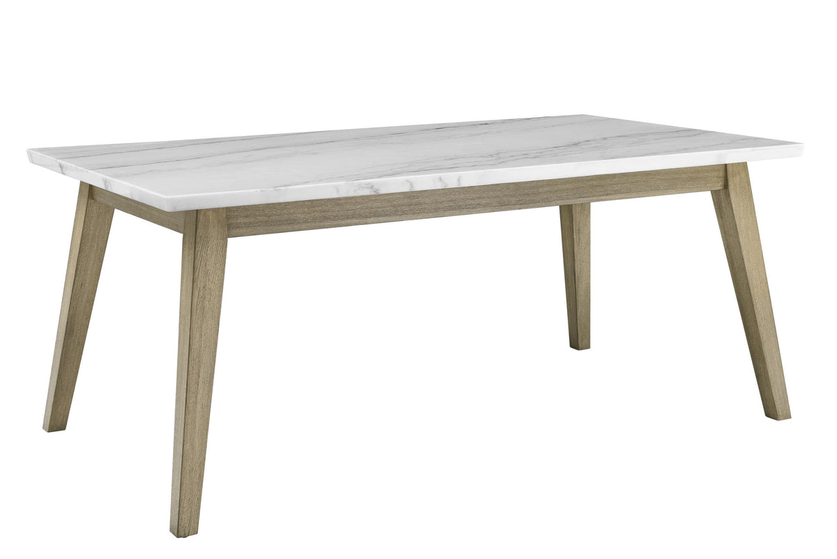 Steve Silver Vida White Marble Top Dining Table