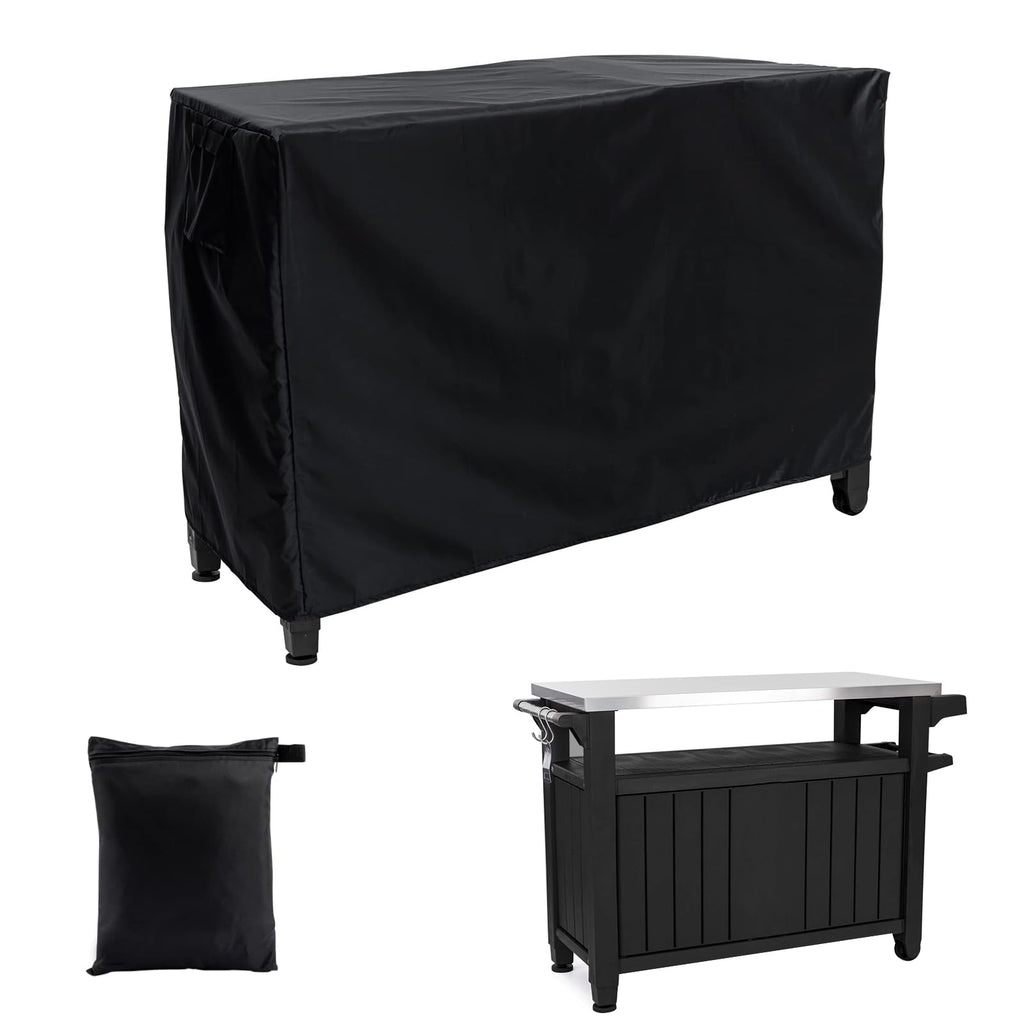 Pamase Outdoor Dining Cart Cover - 54 * 23 * 35In Prep Table Covers For Keter Unity Xl Portable Cabinet Bar, Heavy Duty Waterpro