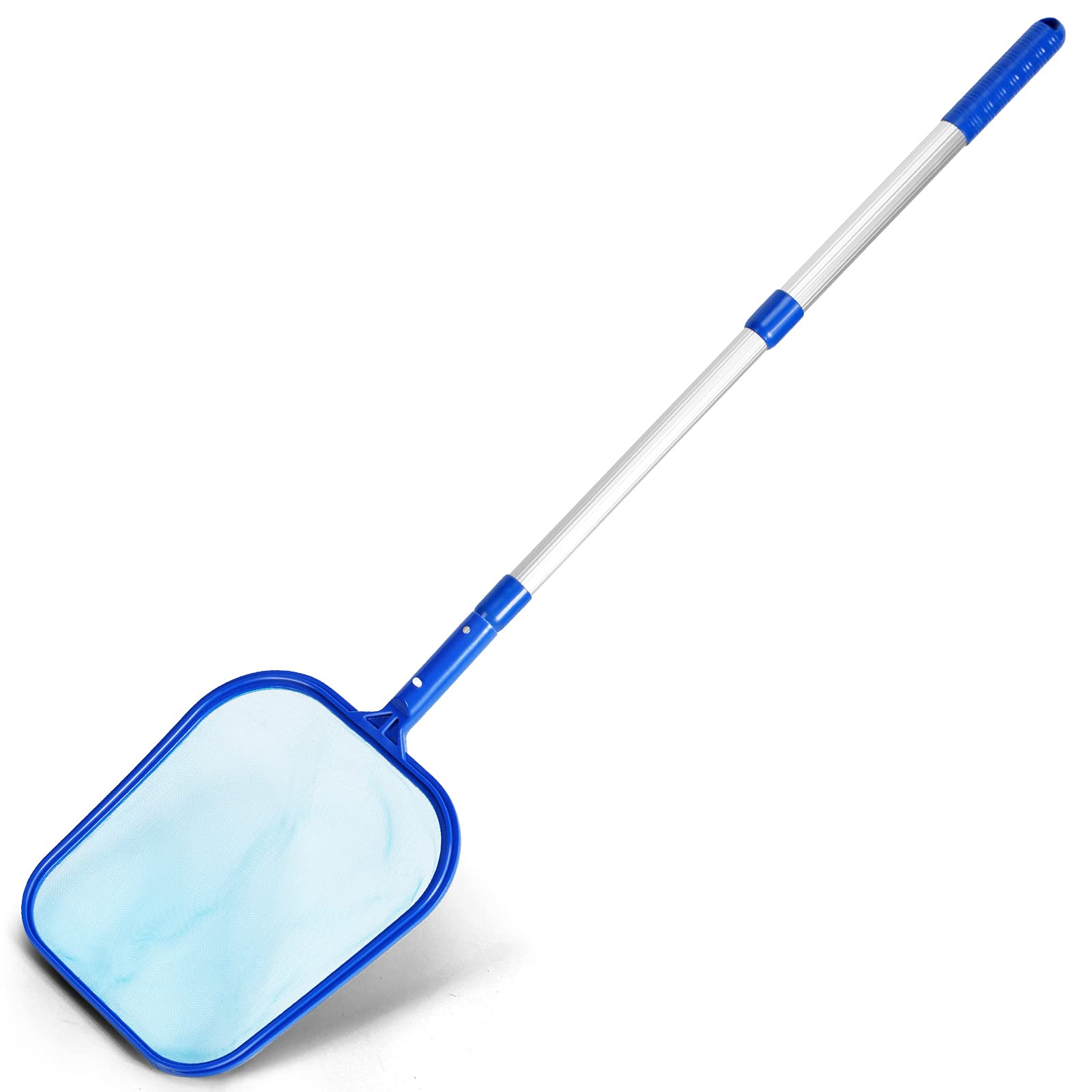 Evob Pool Skimmer Net With Adjustable 17-40' Telescopic Pole - Fine Mesh Net - Leaf Skimmer For Cleaning Surface Of Swimming Po