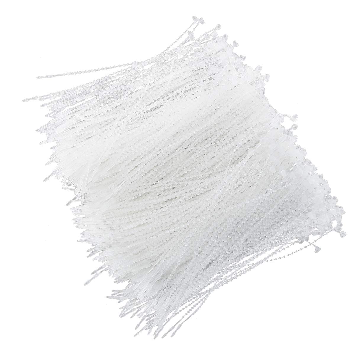 Batino 1000Pcs Adjustable Security Beaded Loop Tie Plastic Hand Wear Tag Rope Plastic Paper Prices Tag Fasteners