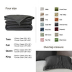 Simple&Opulence French Linen Duvet Cover Set 104''X 92''- 3 Pieces (1 Comforter Cover,2 Pillowcases)-Natural Flax Cotton Blend-S