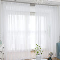 Window White Sheer Curtains 72 Inches Long 2 Panels Sheer White Curtains Basic Rod Pocket Panel for Bedroom Children Living Room