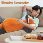Arelux Soft Red Fox Stuffed Animals:22In Fox Plush Cute Cuddly Body Pillow Hug Sleeping Fluffy Wild Animal Toys Bed Decor Plushi