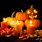 10 Hour Orange Votive Candles For Weddings Party Halloween Fall And Emergency, Set Of 36 Unscented Bulk Candles For Restaurants