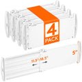 Lifewit 5 Tall Drawer Dividers, Adjustable Deep Drawer Organizer Clothes