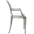 Modway Casper Modern Acrylic Stacking Two Dining Armchairs In Smoke