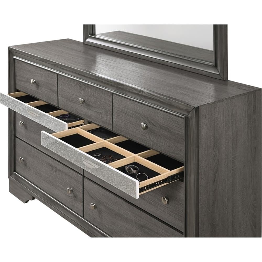Acme Naima Wood Dresser In Gray