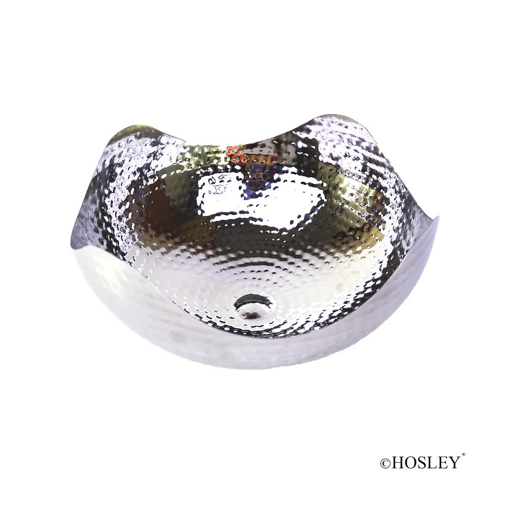 Hosley 10'' Long Silver Finish Metal Bowl Modern Elegance For Serving And Decor Contemporary Accent For Stylish Homes Sophistica