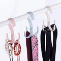 360 Degree Rotating Tie And Belt Hanger Scarf Tie Rack Holder Hook For Closet Organizer (Random Colors)(Pack Of 4)
