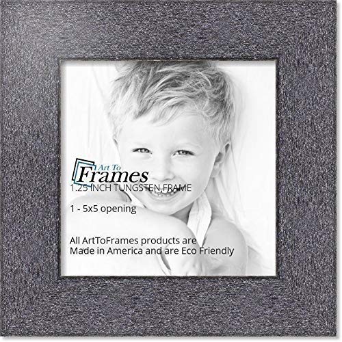 ArtToFrames 5x5 inch Tungsten Style Picture Frame, WOMBW26-443-5x5