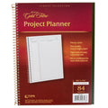 Tabletop King 20-816 Gold Fibre 7 1/4' X 9 1/2' Wirebound Project Planner With Green Cover - 6/Pack