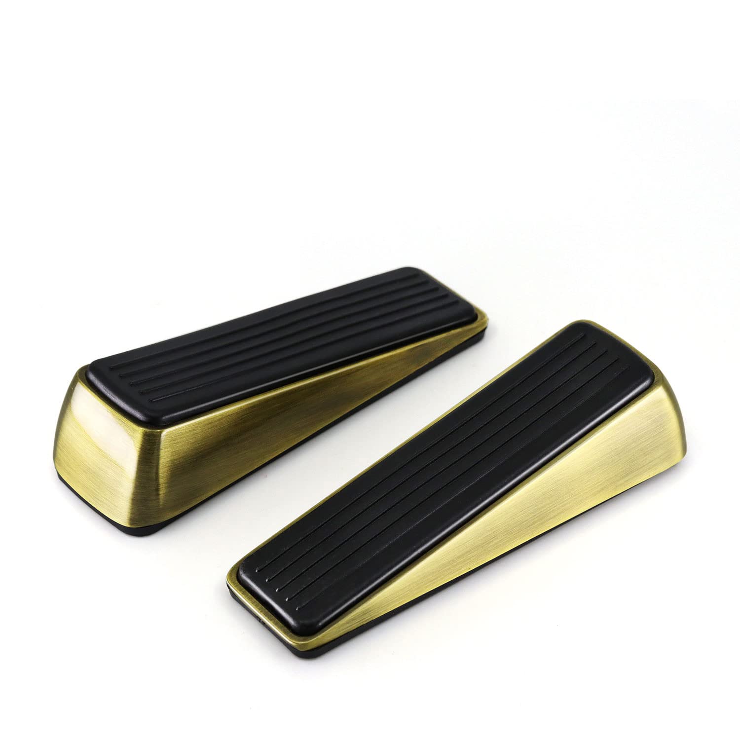 2 Pack Door Stop - Heavy Duty Door Stopper - Wedge Holds Doors Firmly And Doesn'T Budge - Made Of Rubber And Zinc Alloy, For Hom