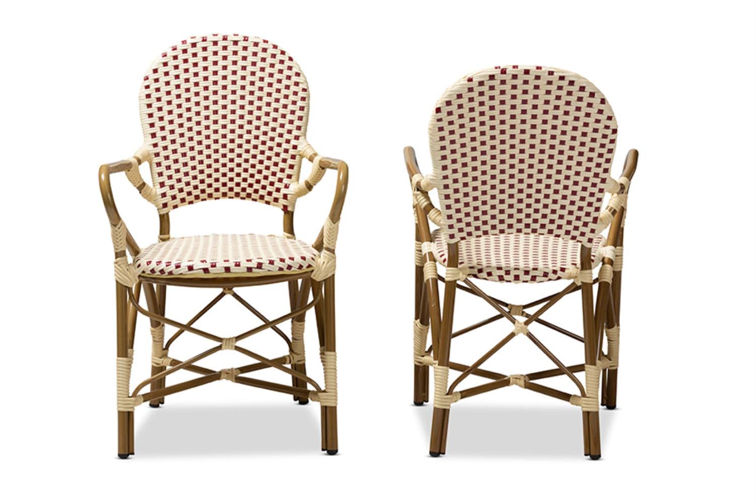 Baxton Studio Alaire Bistro Dining Chair Set - Thumbnail 4