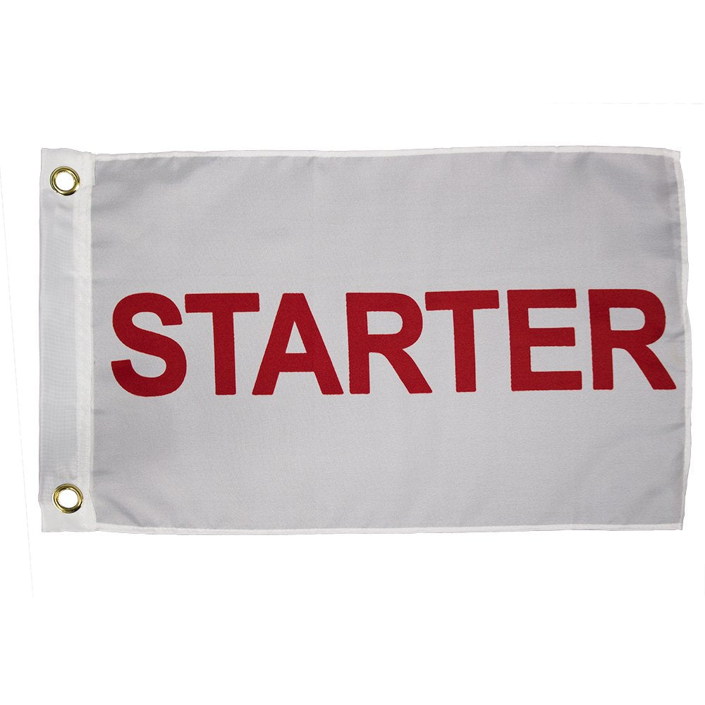 Search 'N Rescue Unisex Starter Flag 12X18 Starter Flag, White, 12'X18'