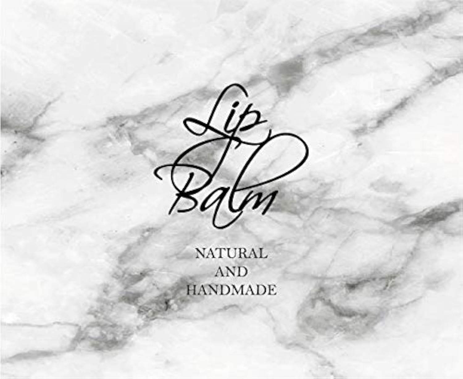Zzybia Homemade Skincare Products Adhesive Labels Stickers For Lip Balm Container Tubes 20Pcs (Black Marble)