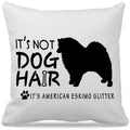 Dog Themed 18  18'It'S Not Dog Hair It'S American Eskimo Glitter Funny American Eskimo Silhouette Decorative Throw Pillow Case