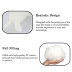 Seal Plush Stuffed Animal White Cute Toy Pillow Kawaii Doll For Kids, 9 Inch