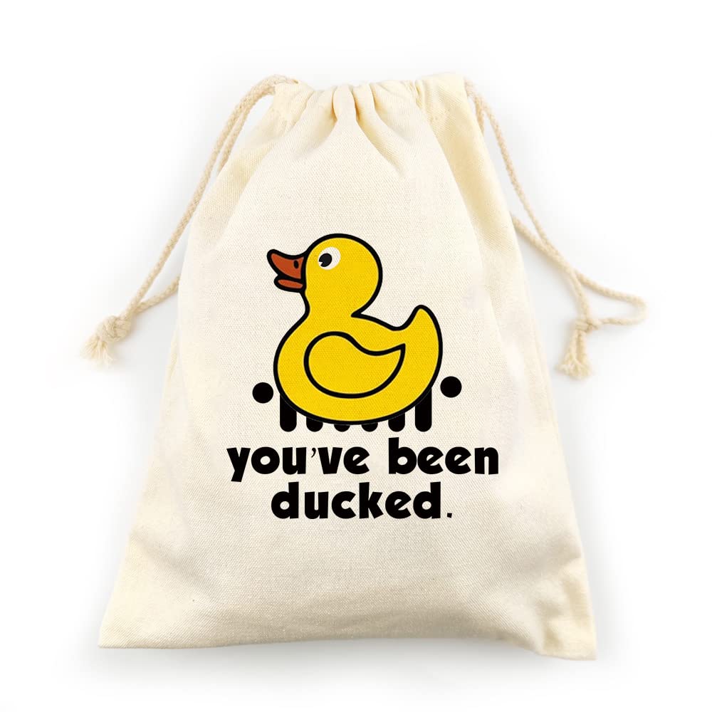 Lanbaihe You'Ve Been Ducked | Duck Duck Bags | Reusable Rubber Duck Bag | 13 X 10.23 Inches | Great Gift For Any Rubber Duck Ent