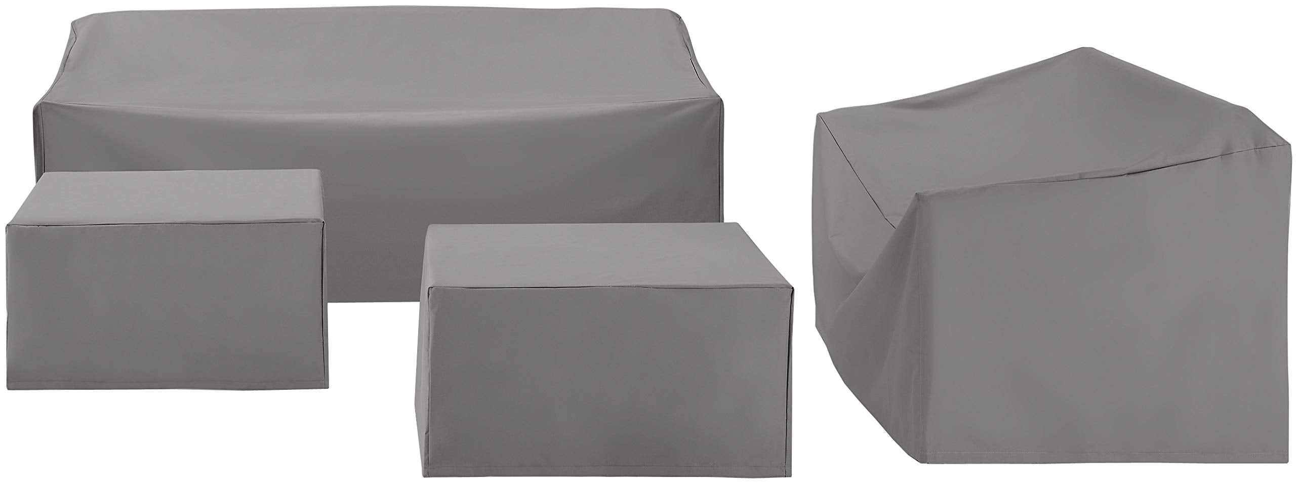 Crosley Furniture Patio Furniture Covers, Waterproof 4-Piece Cover Set For Outdoor Sectional Sofa Sets, Gray