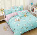 Riftree Microfibre Glace Cotton Digital Print Single Bed Reversible Ac Comforter Living Room/Kids Room (60 X 90 Inches)  Uc Sky