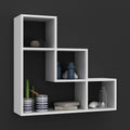 The Good Luck Lyon 3 Step Wooden Floating Wall Shelf Display Unit Book Storage DCor White