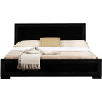 HomeRoots Moma Black Wood Platform Full Bed with Nightstand
